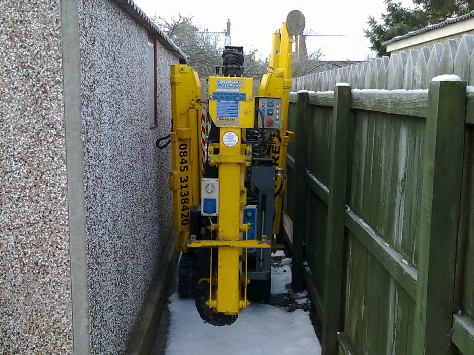 Narrow tracked spiderlift cherrypickers from High Reaching Solutions for building maintenance Malton York North Yorkshire