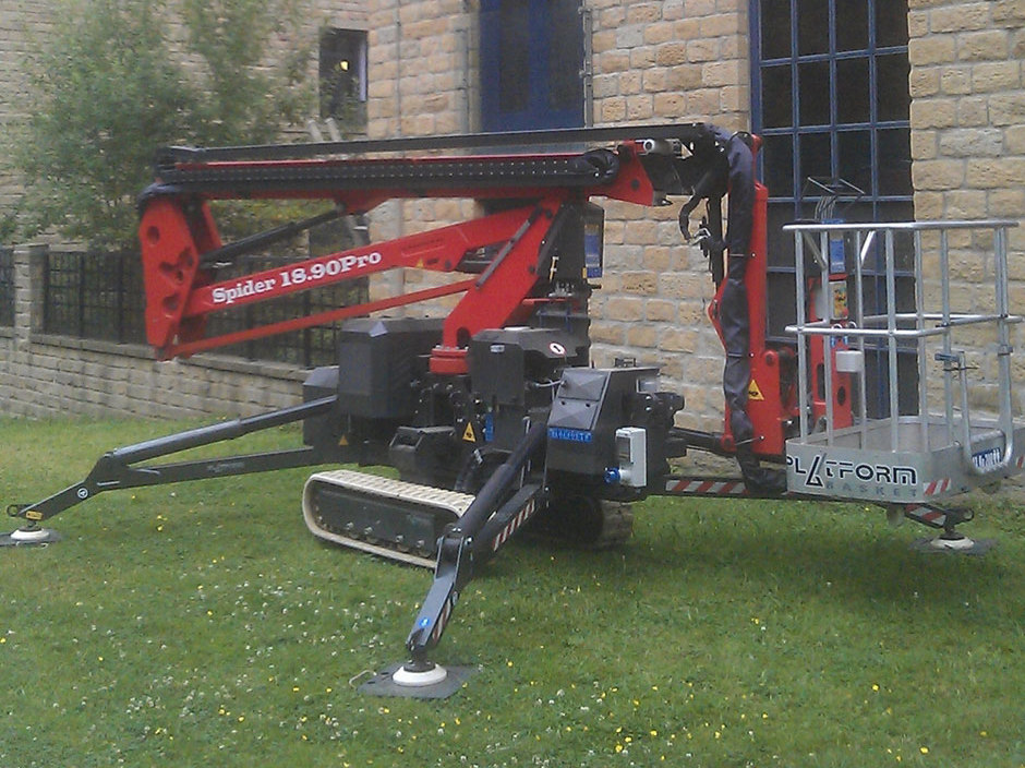 Sophie tracked spiderlift cherrypicker from High Reaching Solutions ready for decorators in Halifax